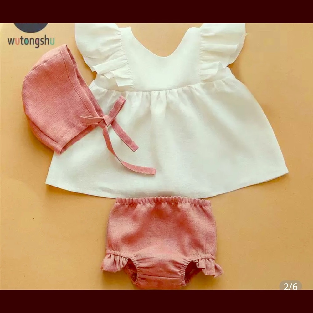 Linen baby dress 👗